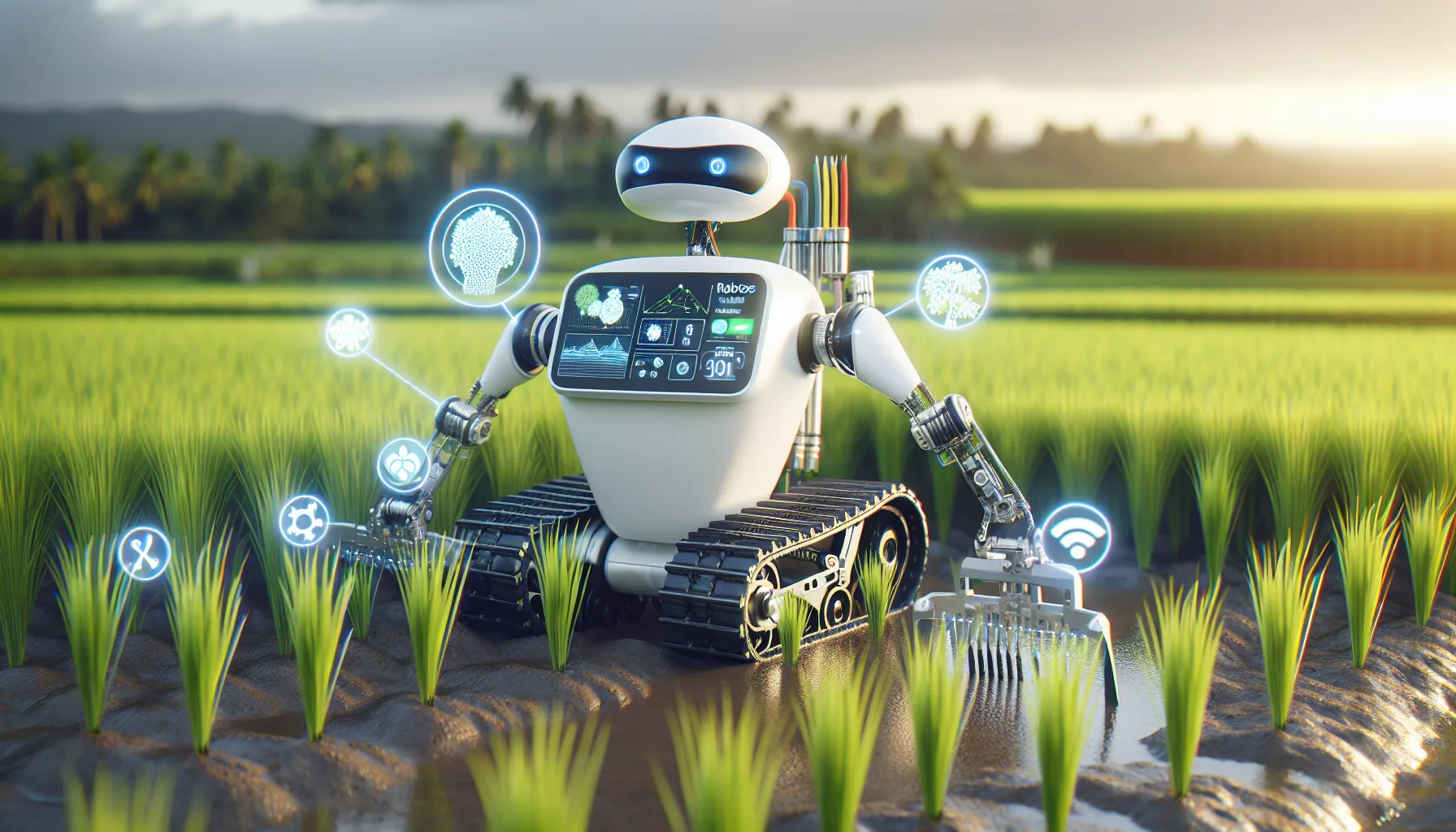 Роботы против сорняков в рисе: курс на ИИ и датчики