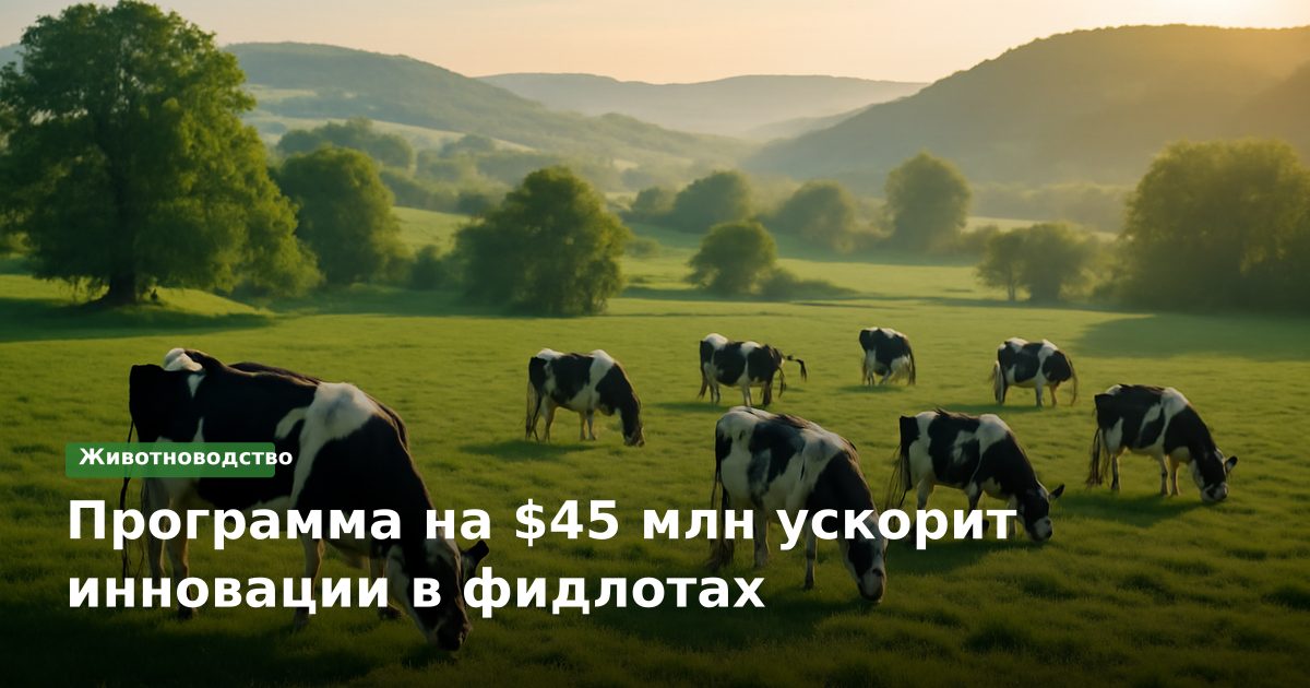 Программа на $45 млн ускорит инновации в фидлотах