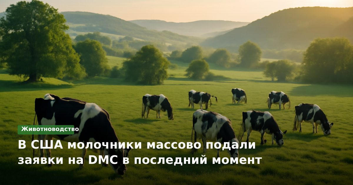 В США молочники массово подали заявки на DMC в последний момент