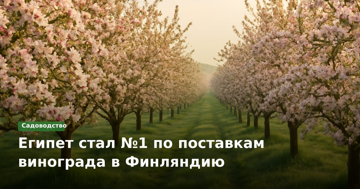 Египет стал №1 по поставкам винограда в Финляндию