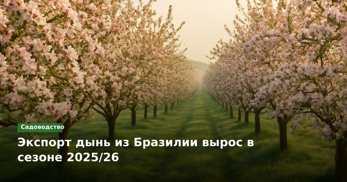Экспорт дынь из Бразилии вырос в сезоне 2025/26
