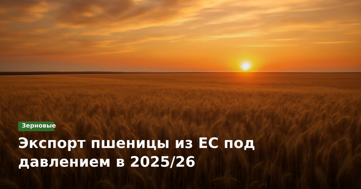 Экспорт пшеницы из ЕС под давлением в 2025/26