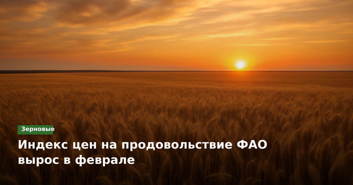 Индекс цен на продовольствие ФАО вырос в феврале