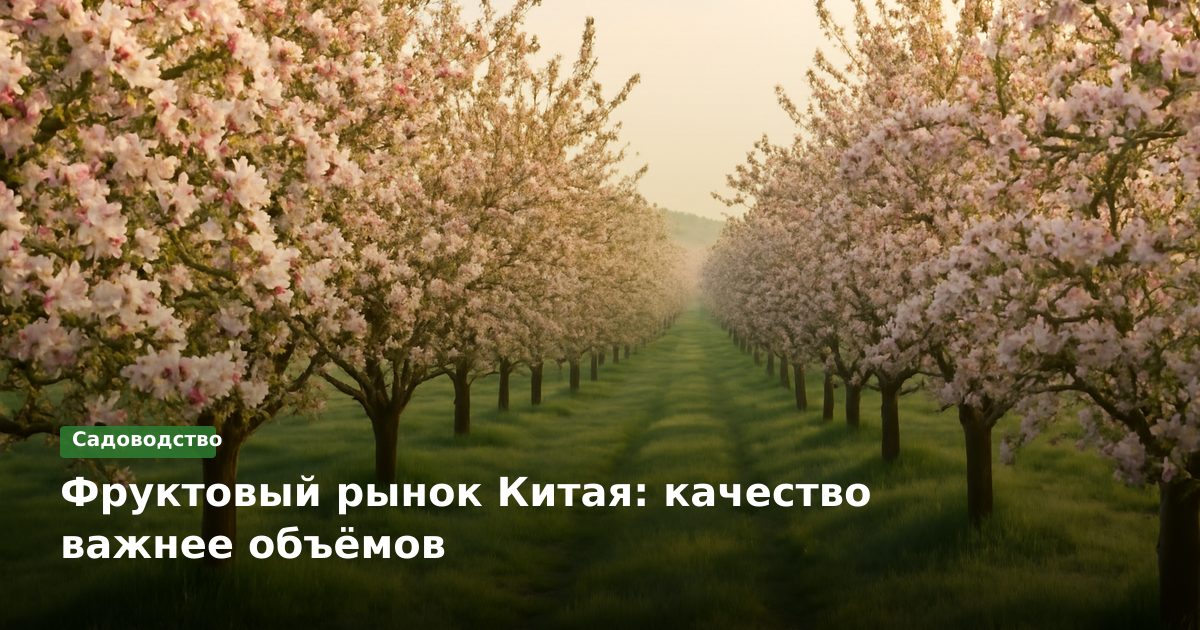 Фруктовый рынок Китая: качество важнее объёмов