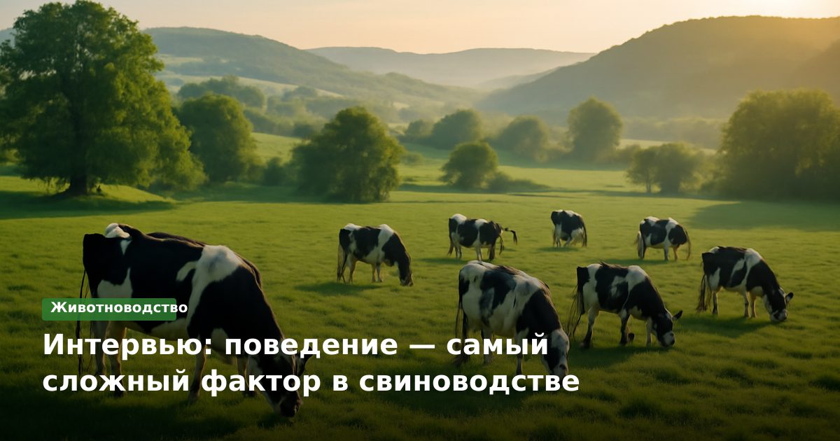 Интервью: поведение — самый сложный фактор в свиноводстве