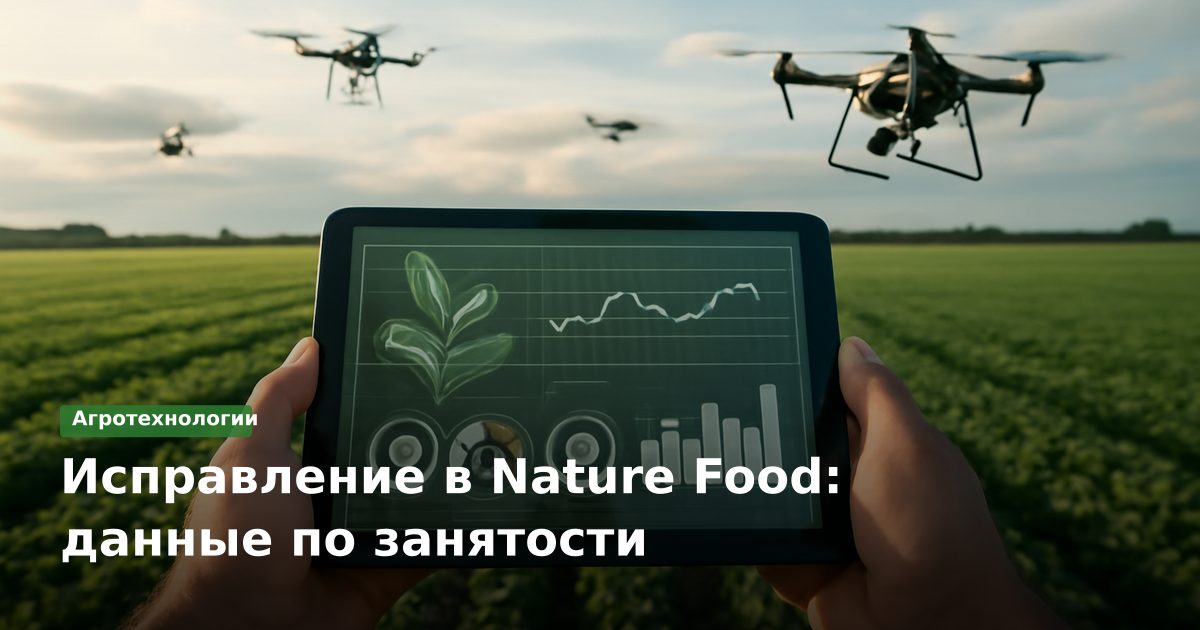 Исправление в Nature Food: данные по занятости