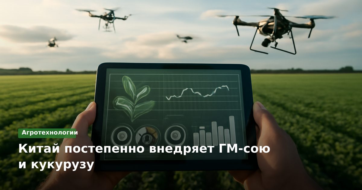 Китай постепенно внедряет ГМ-сою и кукурузу