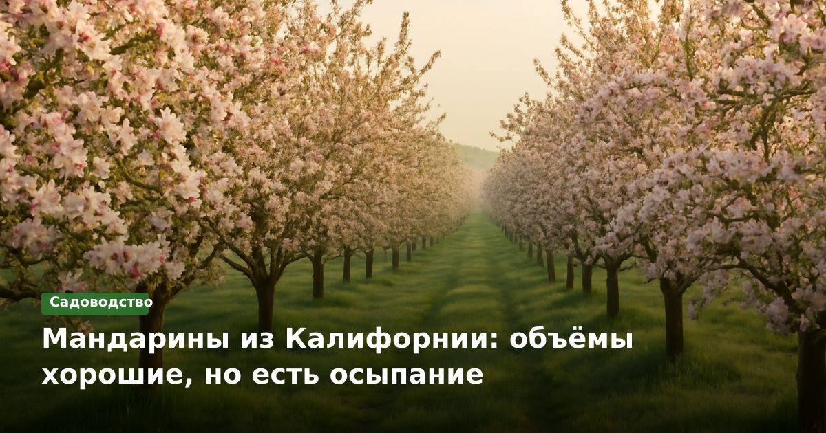 Мандарины из Калифорнии: объёмы хорошие, но есть осыпание
