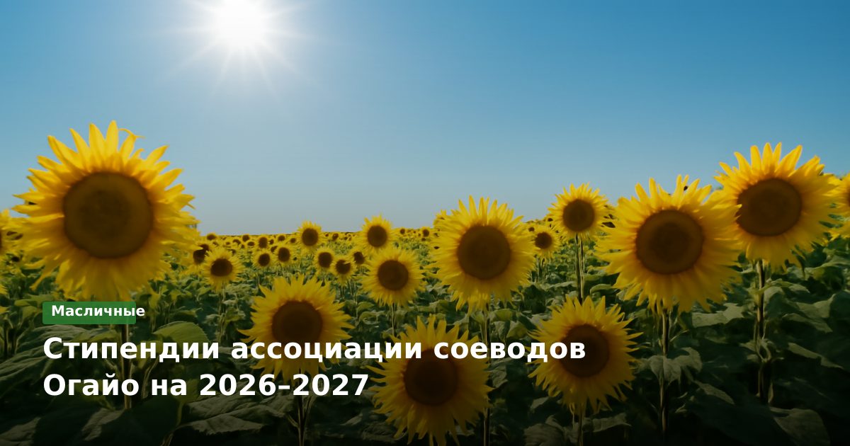 Стипендии ассоциации соеводов Огайо на 2026–2027