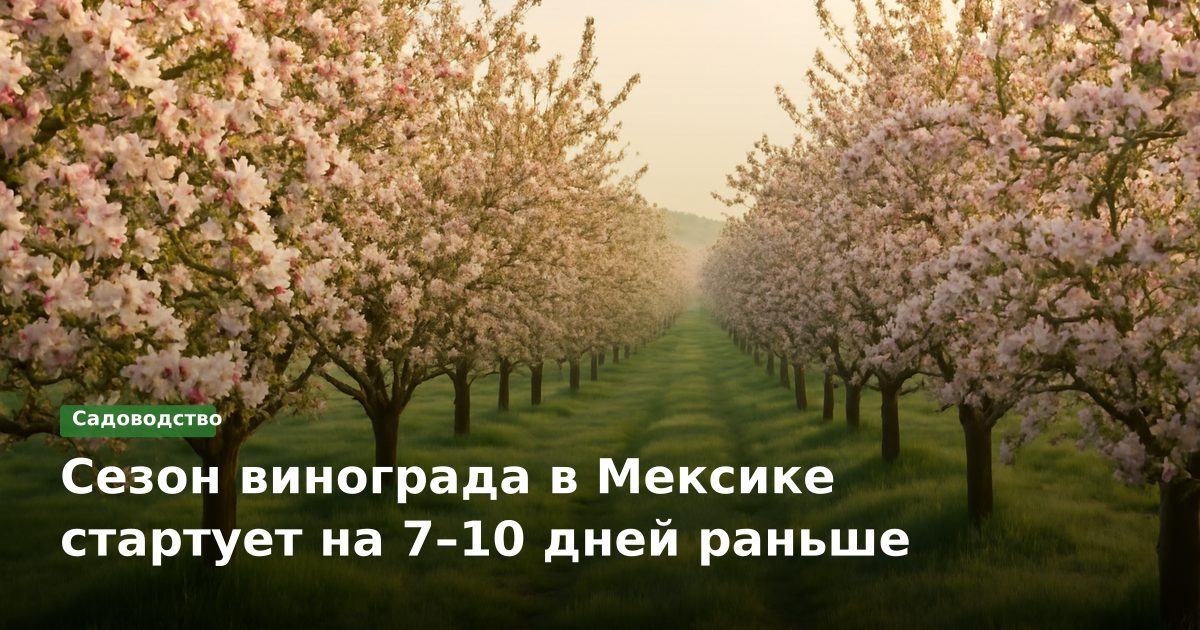 Сезон винограда в Мексике стартует на 7–10 дней раньше