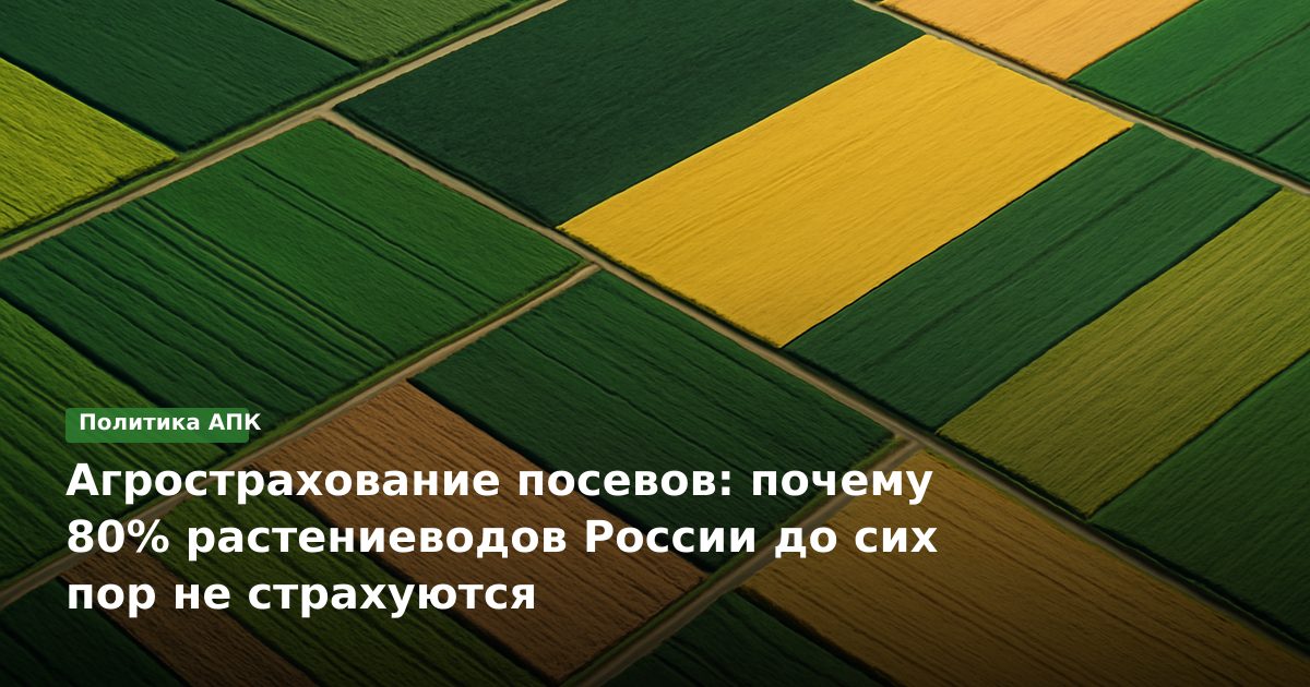 Агрострахование посевов: почему 80% растениеводов России до сих пор не страхуются