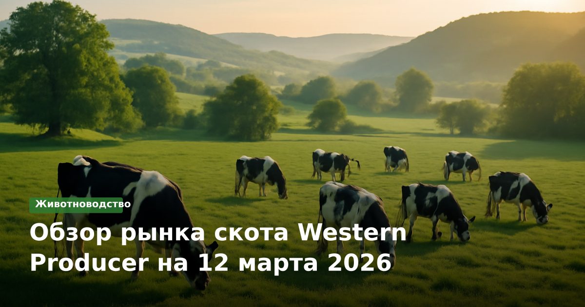 Обзор рынка скота Western Producer на 12 марта 2026