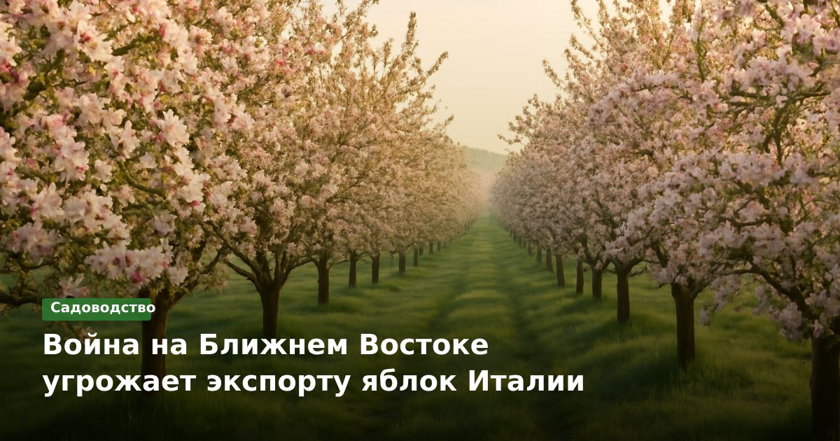 Война на Ближнем Востоке угрожает экспорту яблок Италии