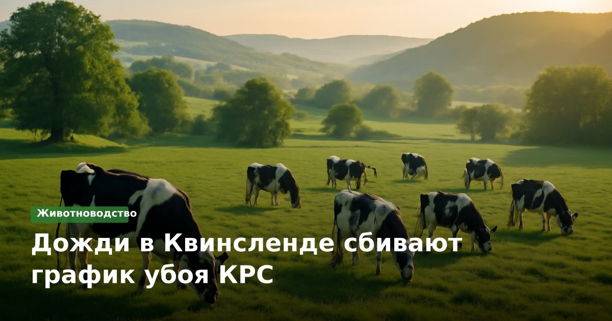Дожди в Квинсленде сбивают график убоя КРС