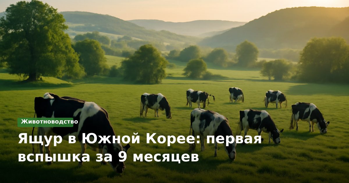Ящур в Южной Корее: первая вспышка за 9 месяцев