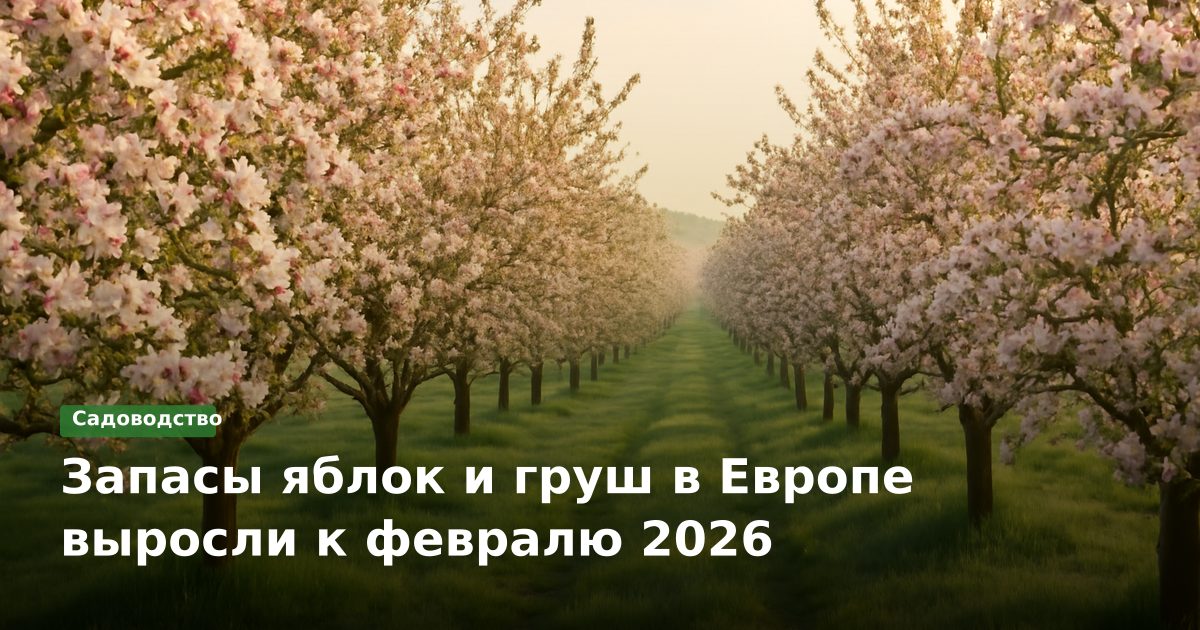 Запасы яблок и груш в Европе выросли к февралю 2026